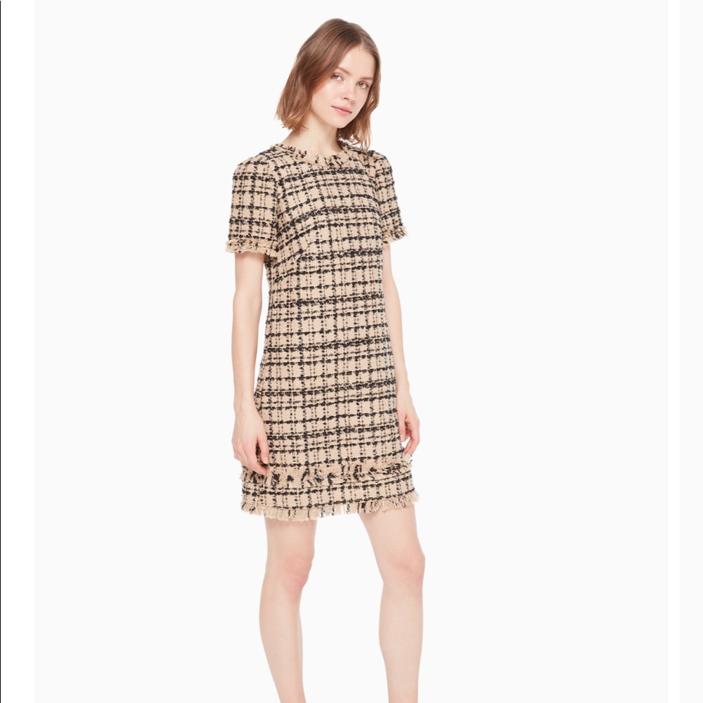 Kate Spade ♠️ Heart it bicolor tweed dress